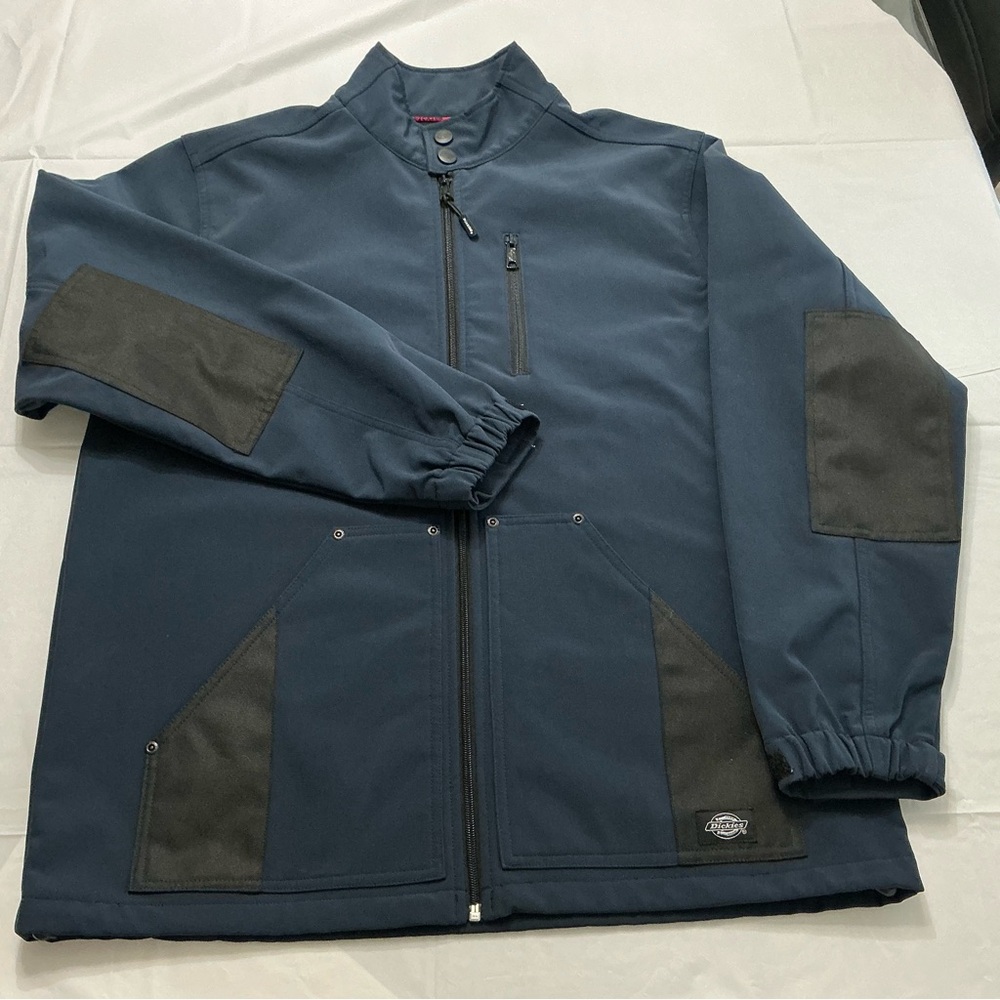 Dickies Storm Jacket Men’s Large Black Softshell Windbreaker Full Zip